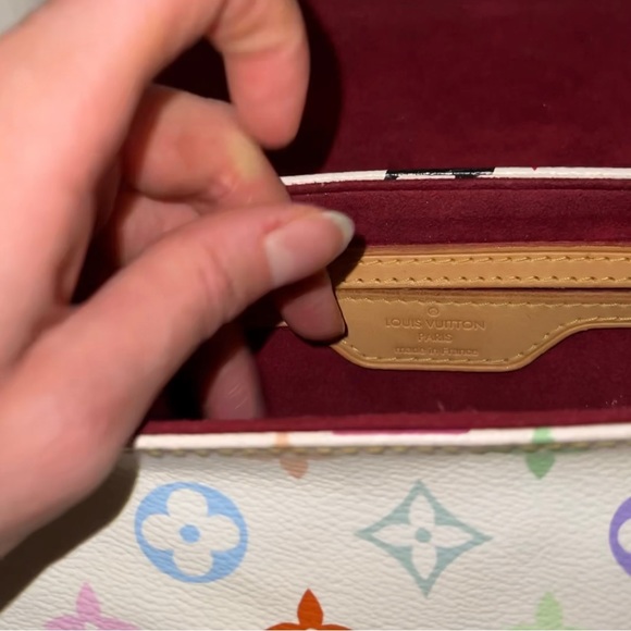 DEADSTOCK Louis Vuitton Marilyn White Multi Color Handbag Takashi Murakami - Picture 16 of 16